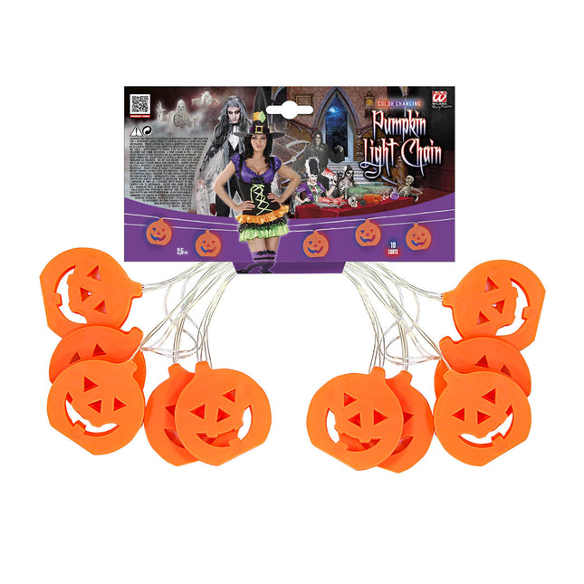 Guirnalda de Halloween Calabaza 2,5 m