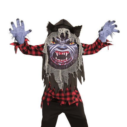 Disfraz Halloween Hombre Lobo Gris