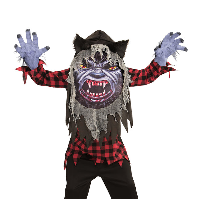 Disfraz Halloween Hombre Lobo Gris