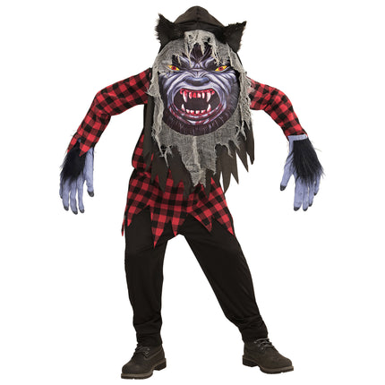 Disfraz Halloween Hombre Lobo Gris