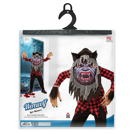 Disfraz Halloween Hombre Lobo Gris