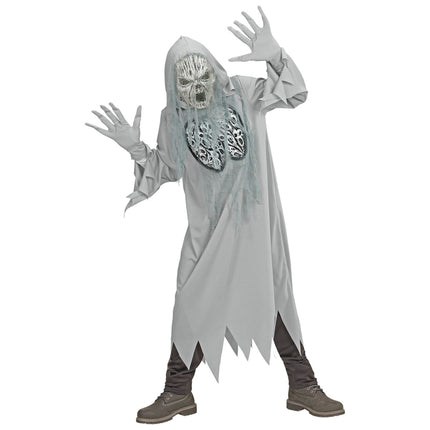 Disfraz Halloween Fantasma Gris Niño