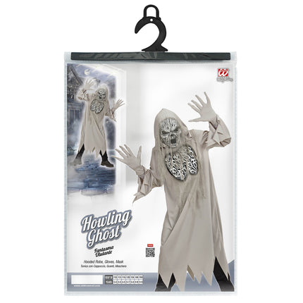 Disfraz Halloween Fantasma Gris Niño