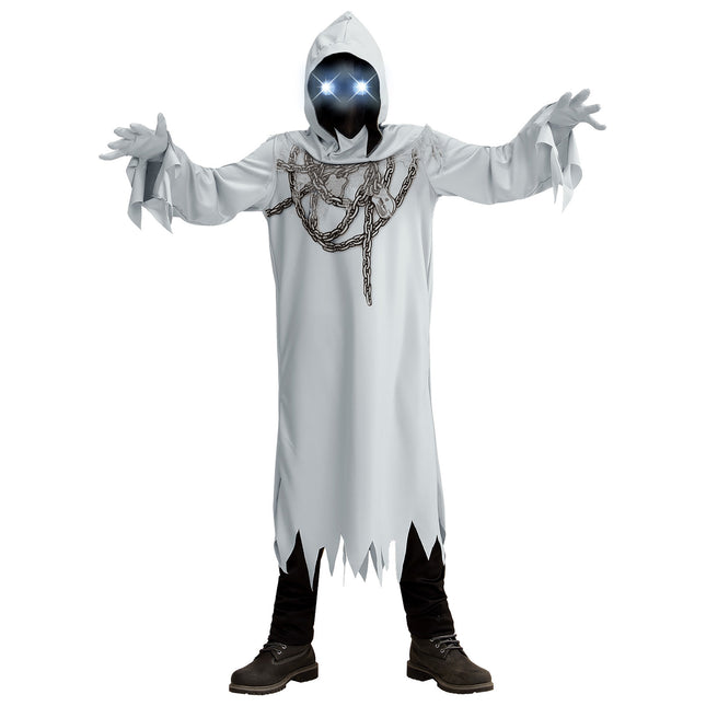Disfraz Halloween Fantasma Gris Niño