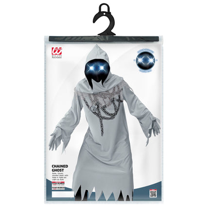 Disfraz Halloween Fantasma Gris Niño