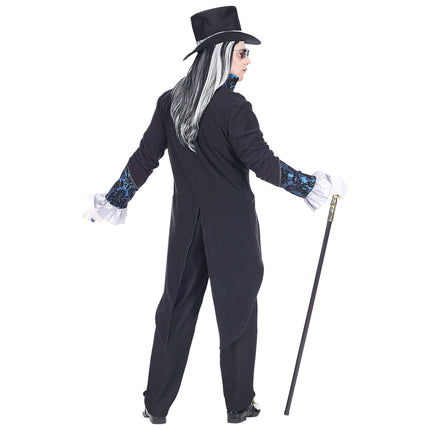 Disfraz de Halloween Vampiro Negro Azul Hombre