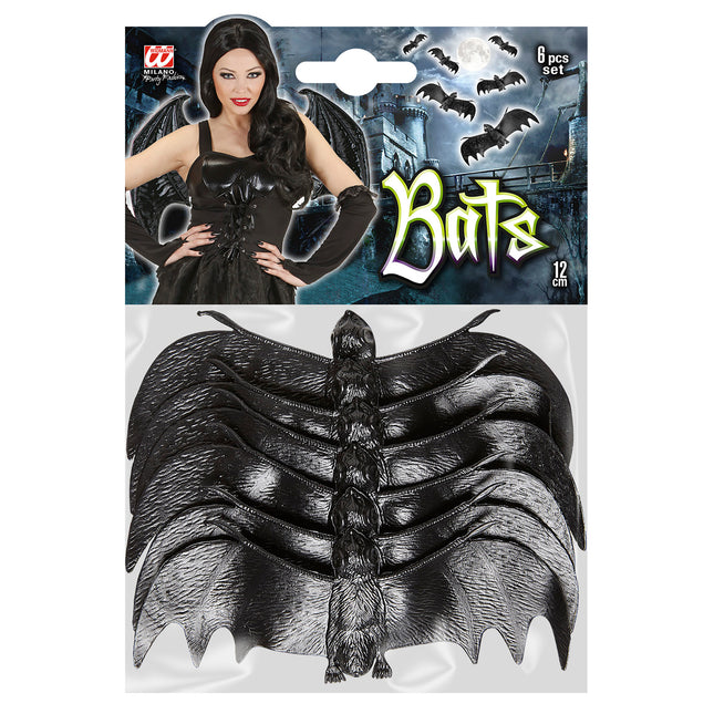 Murciélago Falso Negro 13,5cm 6pcs