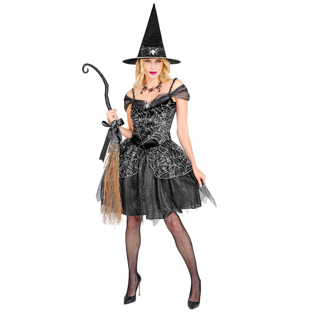 Disfraz de Halloween de Bruja Negra para Mujer 2 piezas