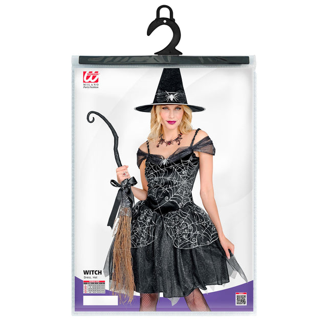 Disfraz de Halloween de Bruja Negra para Mujer 2 piezas