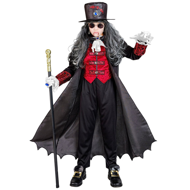 Disfraz de Halloween Rojo Negro Vampiro Infantil