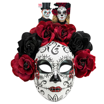 Dia De Los Muertos Mascara Con Rosas