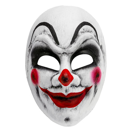 Máscara Halloween Blanca Roja Payaso