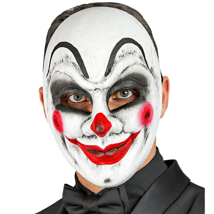 Máscara Halloween Blanca Roja Payaso