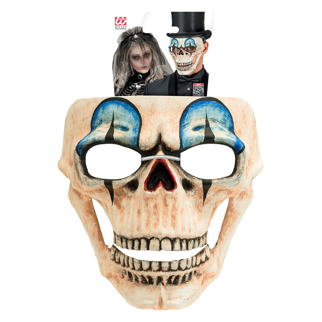 Máscara Halloween Calavera Azul