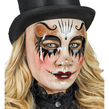 Máscara de Halloween Muñeca Femenina