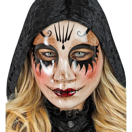 Máscara de Halloween Muñeca Femenina