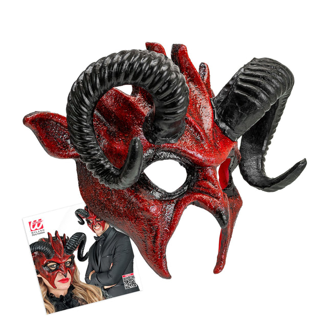 Máscara de Halloween Diablo Negro