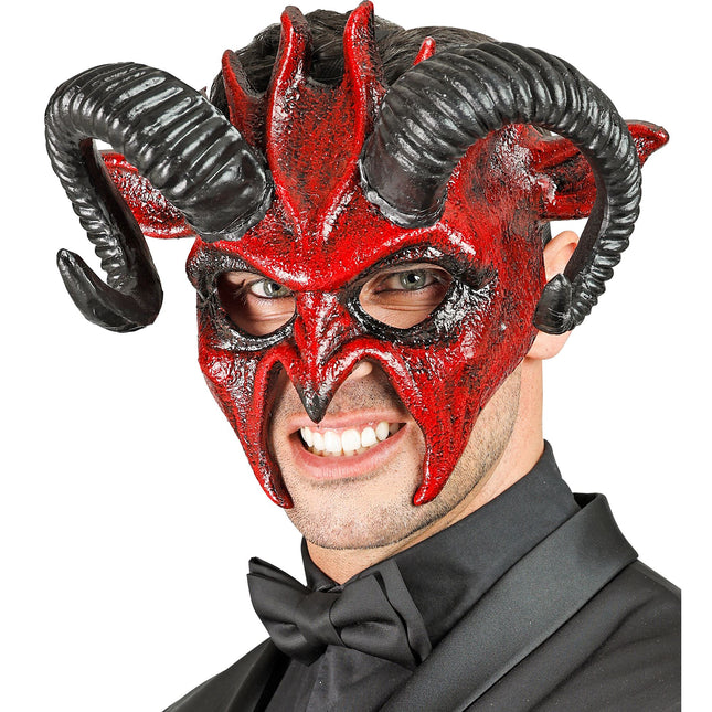 Máscara de Halloween Diablo Negro