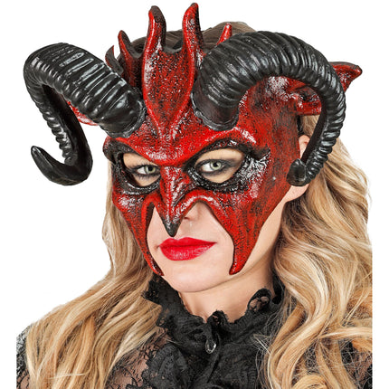 Máscara de Halloween Diablo Negro