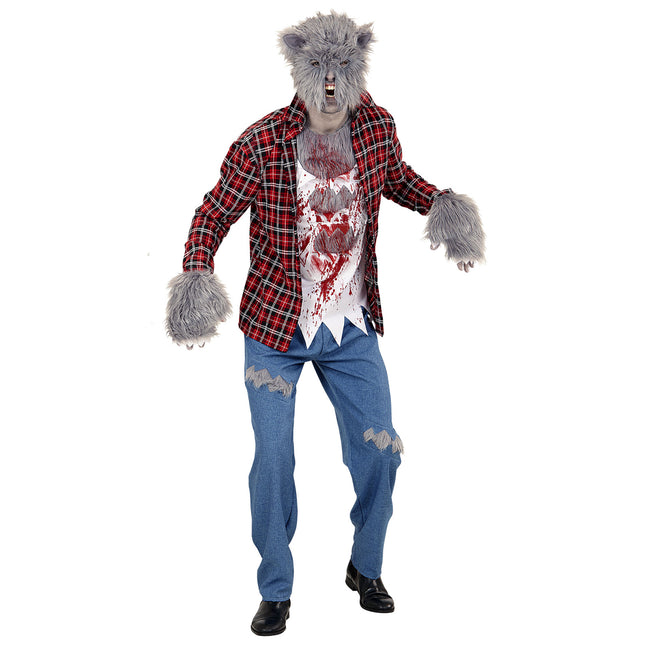 Disfraz Halloween Hombre Hombre Lobo 5 piezas