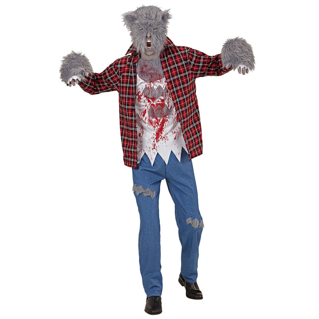 Disfraz Halloween Hombre Hombre Lobo 5 piezas