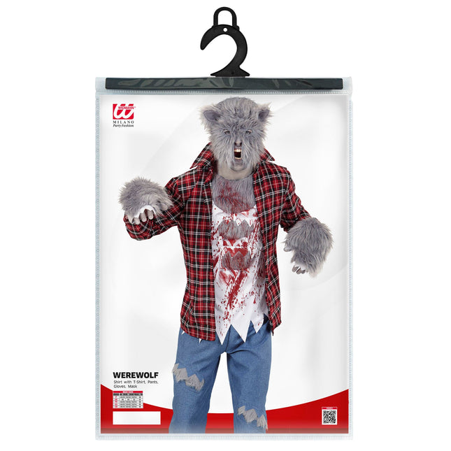 Disfraz Halloween Hombre Hombre Lobo 5 piezas