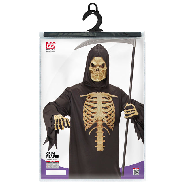 Disfraz de Halloween de Parca Esqueleto para Hombre