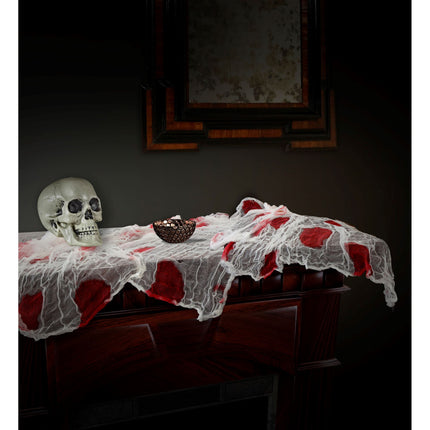 Mantel Halloween Malla Con Sangre 1.8m