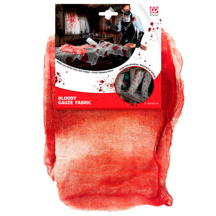 Mantel Halloween Malla Con Sangre 1.8m