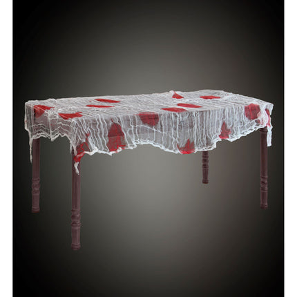Mantel Halloween Malla Con Sangre 1.8m