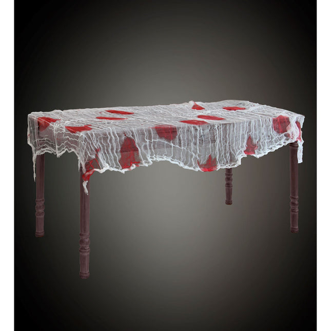 Mantel Halloween Malla Con Sangre 1.8m