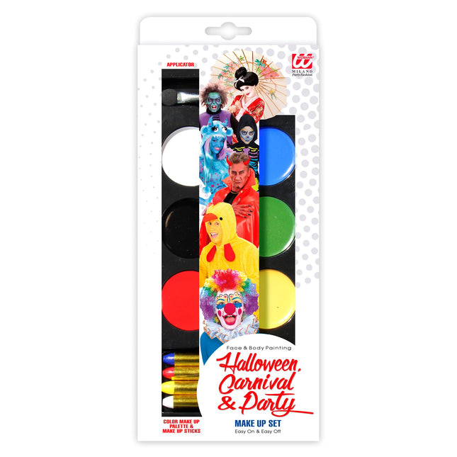 Paleta de maquillaje de colores 6 uds