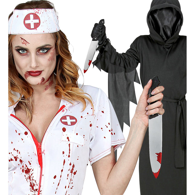 Halloween Cuchillo Falso Sangriento 30cm