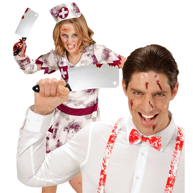 Cuchillo Sangre Falsa Halloween 30cm