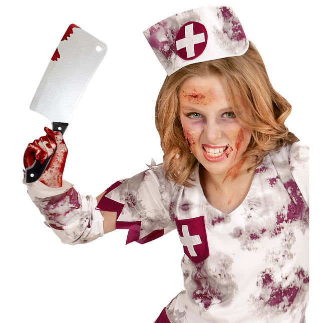 Cuchillo Sangre Falsa Halloween 30cm