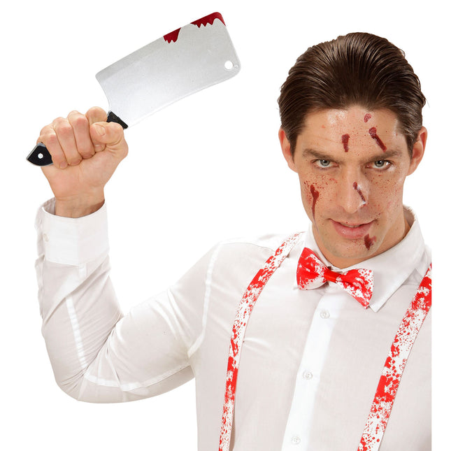 Cuchillo Sangre Falsa Halloween 30cm