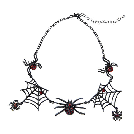 Collar de Halloween Arañas Negras