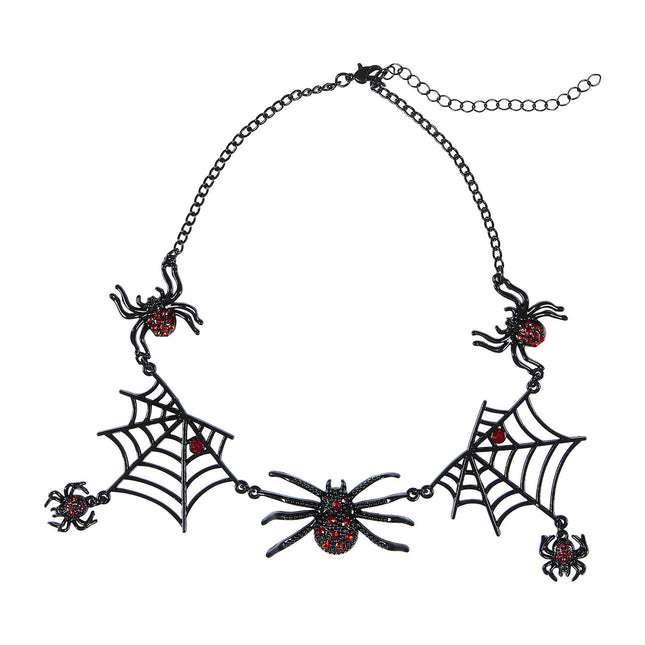 Collar de Halloween Arañas Negras