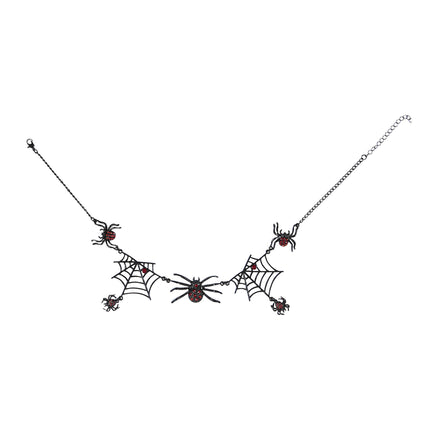 Collar de Halloween Arañas Negras