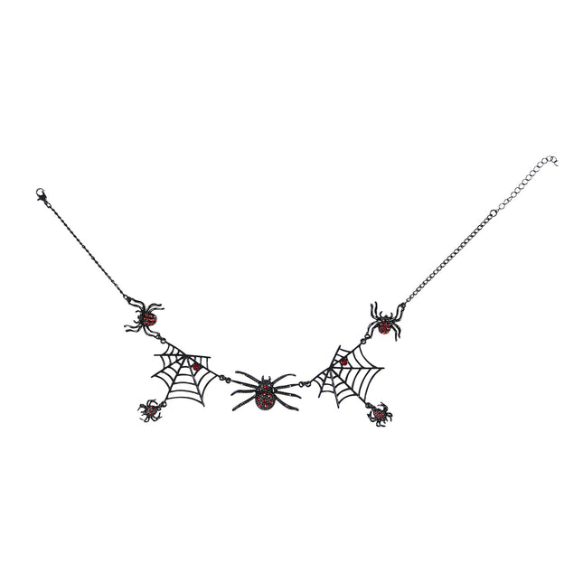 Collar de Halloween Arañas Negras
