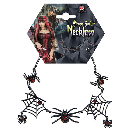 Collar de Halloween Arañas Negras