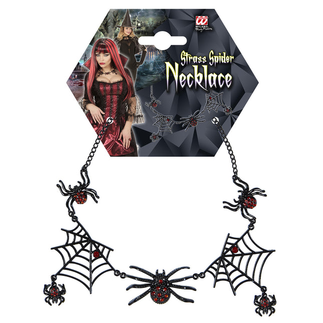 Collar de Halloween Arañas Negras