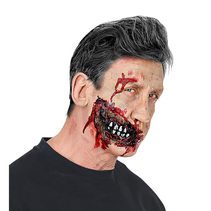 Mejilla con herida falsa de Halloween