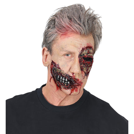 Mejilla con herida falsa de Halloween