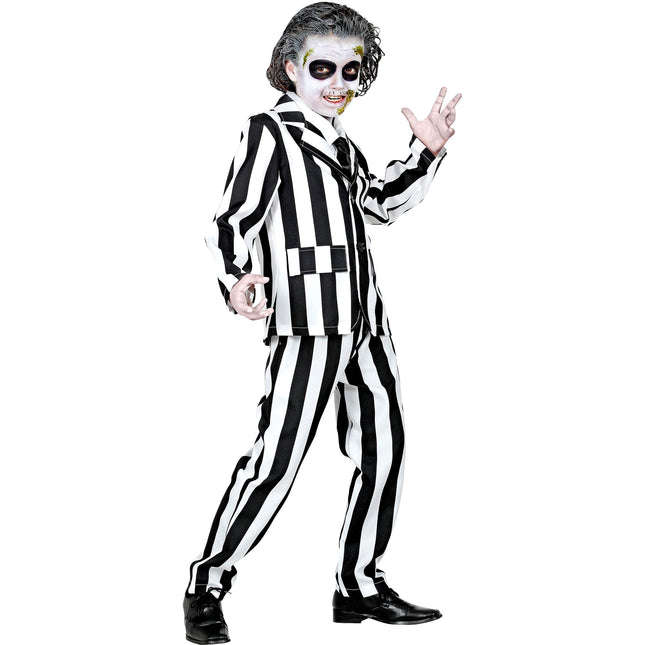 Disfraz Halloween Blanco Negro Fantasma Niño