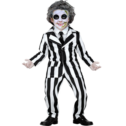 Disfraz Halloween Blanco Negro Fantasma Niño