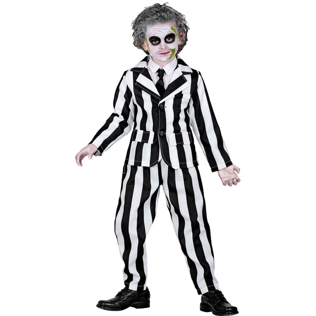 Disfraz Halloween Blanco Negro Fantasma Niño