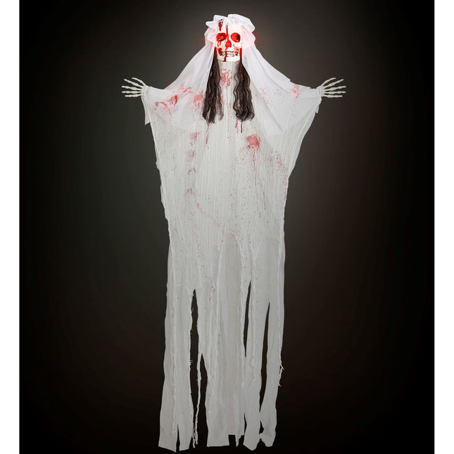 Muñeca de Halloween Esqueleto Novia 1,7m