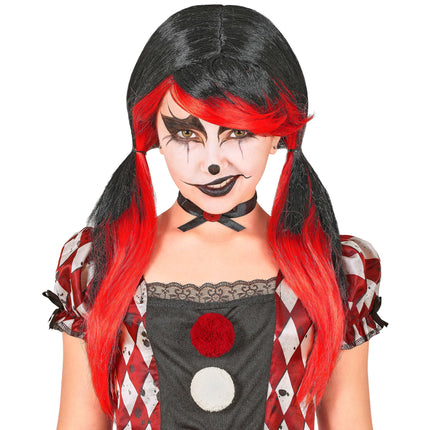 Peluca de Halloween de payaso de terror