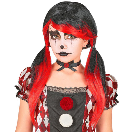 Peluca de Halloween de payaso de terror